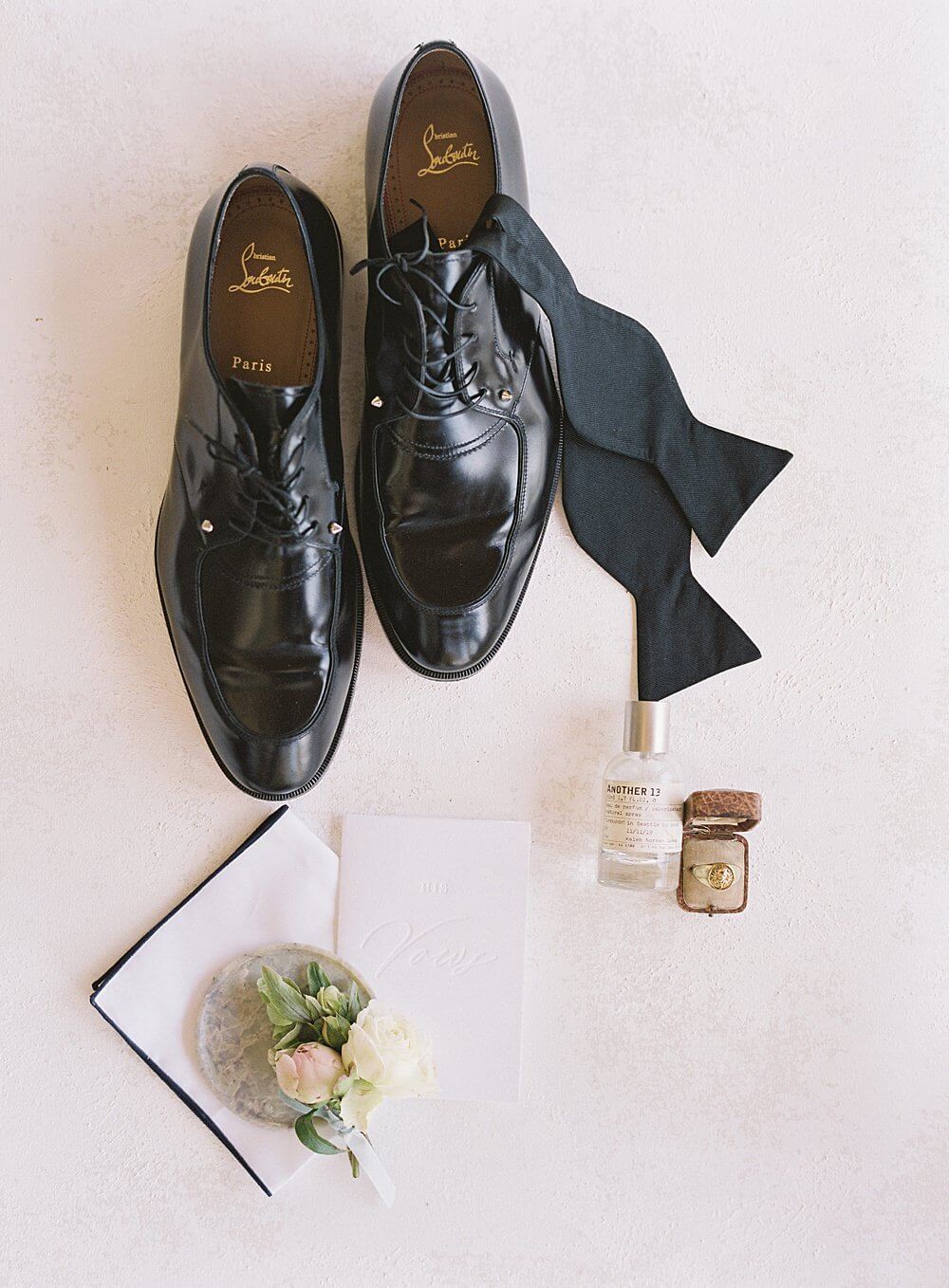 Loubouton grooms shoes with details for cal-a-vie wedding - Jacqueline Benét Photography
