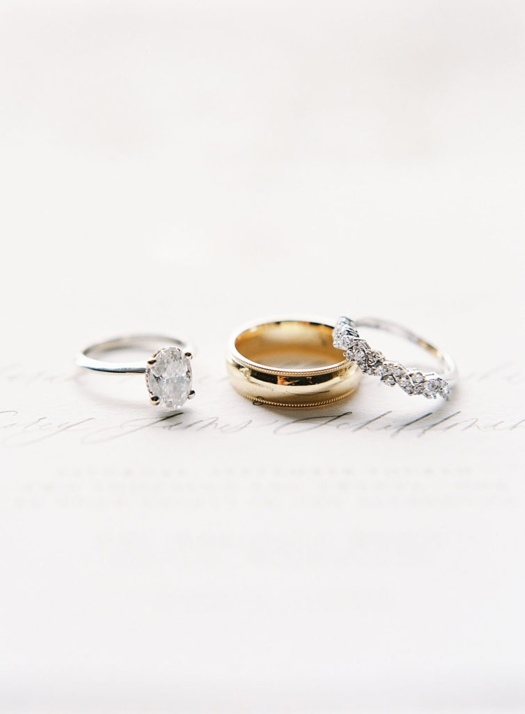 Wedding rings on stationary - Jacqueline Benét Photography