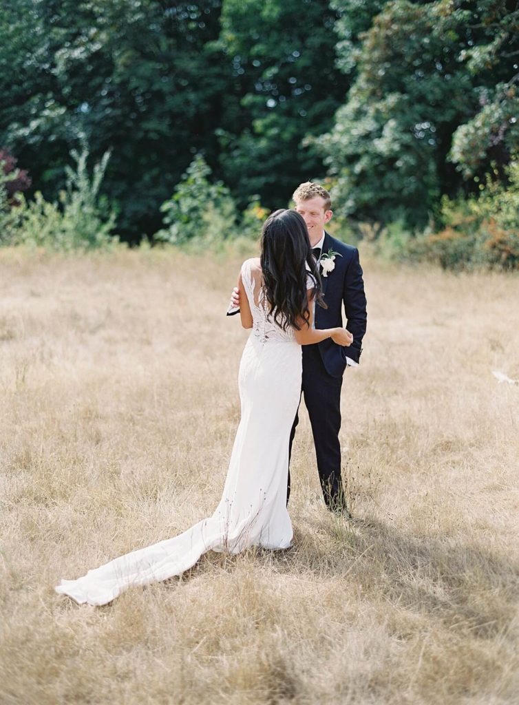 First look at Discovery Park with bride and groom - Jacqueline Benét Photography