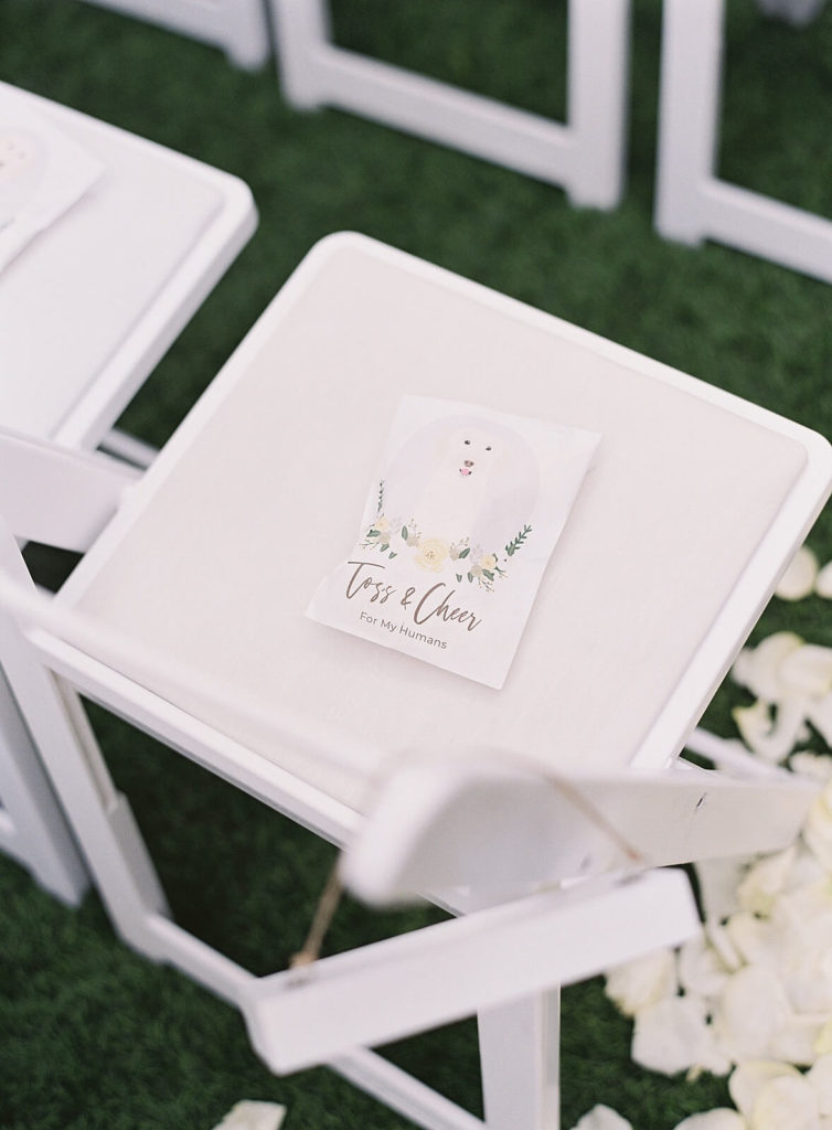 Dog toss and cheer petal packet for wedding ceremony - Jacqueline Benét Photography