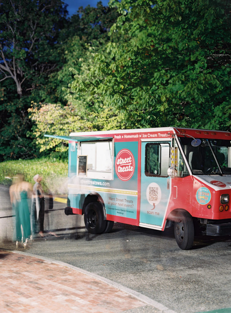 Street treats ice cream truck at Seattle wedding reception - Jacqueline Benét Photography