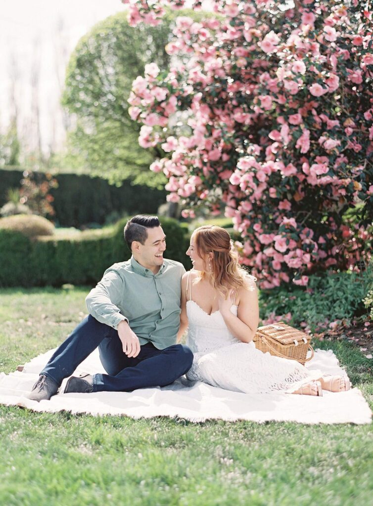 Spring Engagement Session in Skagit Valley, WA | Christianson's Nursery | Jacqueline Benét Photography