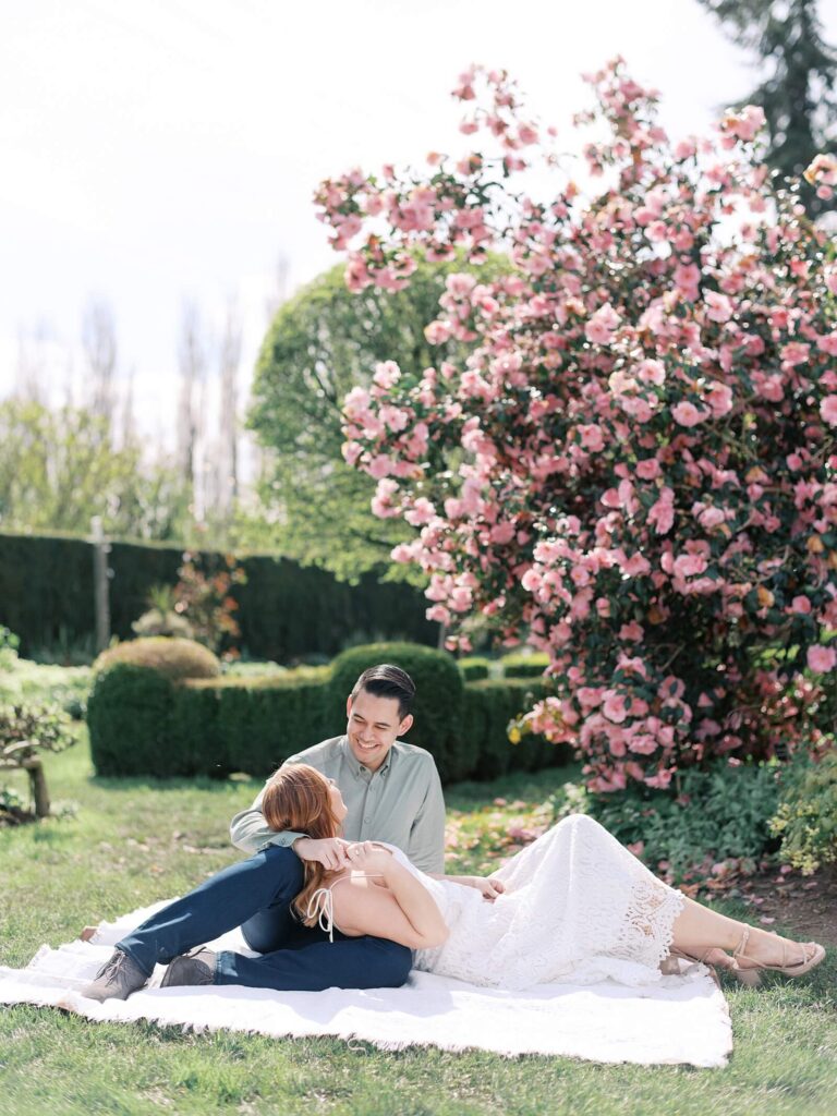 Spring Engagement Session in Skagit Valley, WA | Christianson's Nursery | Jacqueline Benét Photography